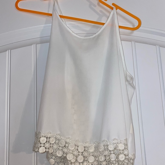 White crochet detail tank size small - Picture 2 of 2
